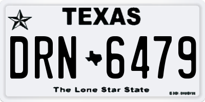 TX license plate DRN6479