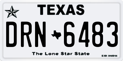 TX license plate DRN6483