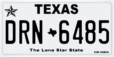 TX license plate DRN6485