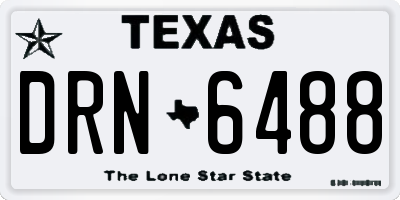 TX license plate DRN6488