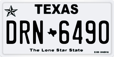 TX license plate DRN6490
