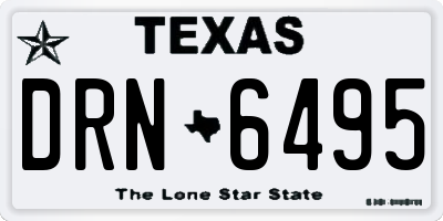 TX license plate DRN6495