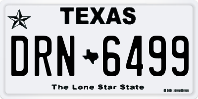 TX license plate DRN6499