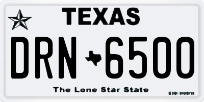 TX license plate DRN6500