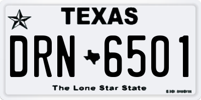 TX license plate DRN6501