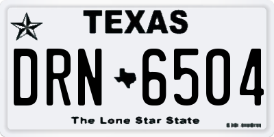 TX license plate DRN6504