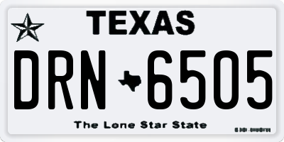 TX license plate DRN6505