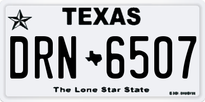 TX license plate DRN6507