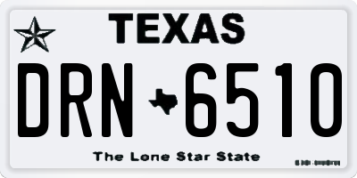 TX license plate DRN6510