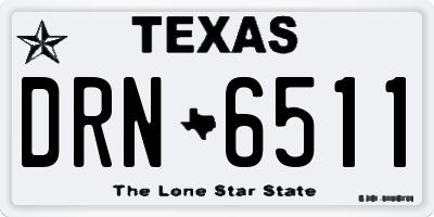 TX license plate DRN6511