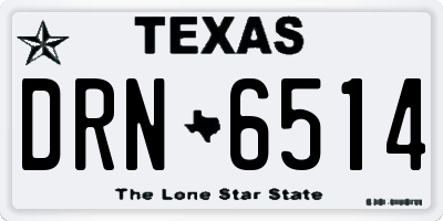 TX license plate DRN6514
