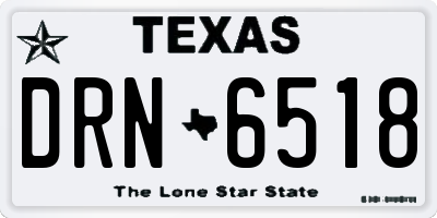 TX license plate DRN6518