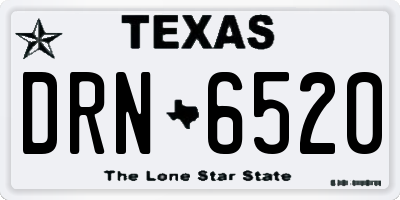 TX license plate DRN6520