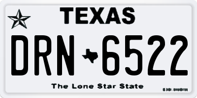 TX license plate DRN6522