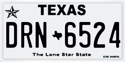 TX license plate DRN6524