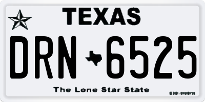 TX license plate DRN6525