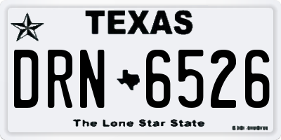 TX license plate DRN6526