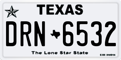TX license plate DRN6532