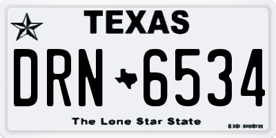 TX license plate DRN6534