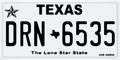 TX license plate DRN6535
