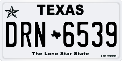 TX license plate DRN6539