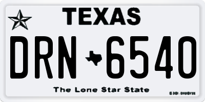 TX license plate DRN6540