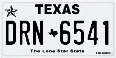 TX license plate DRN6541