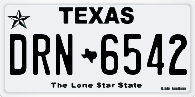 TX license plate DRN6542