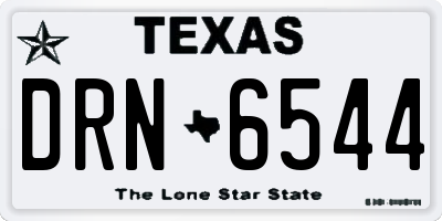 TX license plate DRN6544