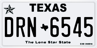 TX license plate DRN6545