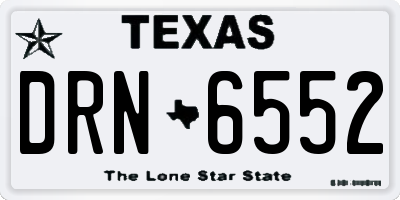 TX license plate DRN6552