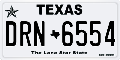 TX license plate DRN6554