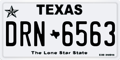 TX license plate DRN6563