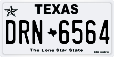 TX license plate DRN6564