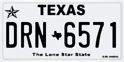 TX license plate DRN6571