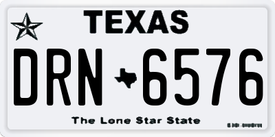 TX license plate DRN6576