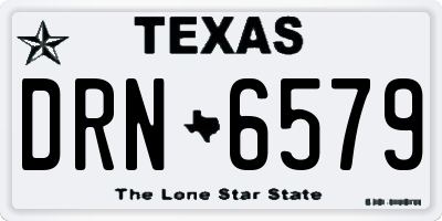 TX license plate DRN6579