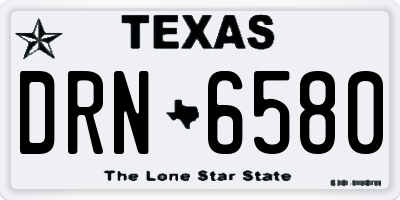 TX license plate DRN6580