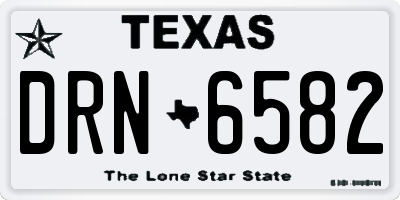 TX license plate DRN6582