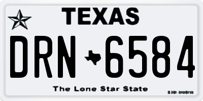 TX license plate DRN6584