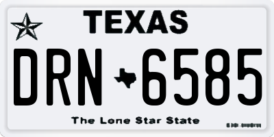 TX license plate DRN6585