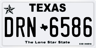 TX license plate DRN6586