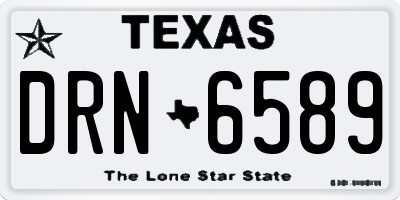 TX license plate DRN6589