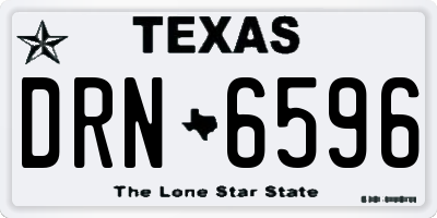 TX license plate DRN6596