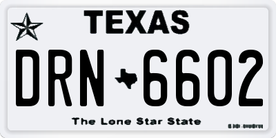 TX license plate DRN6602