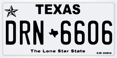 TX license plate DRN6606