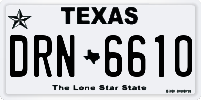 TX license plate DRN6610