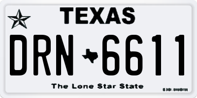 TX license plate DRN6611