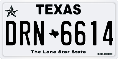 TX license plate DRN6614