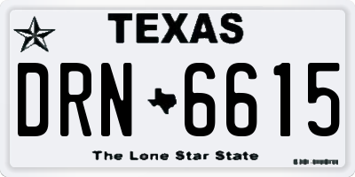 TX license plate DRN6615